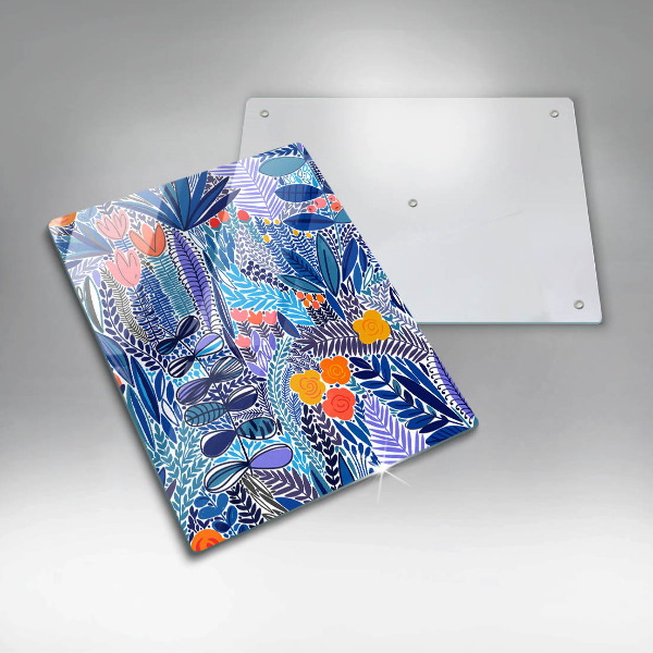 Chopping board glass Painted meadow
