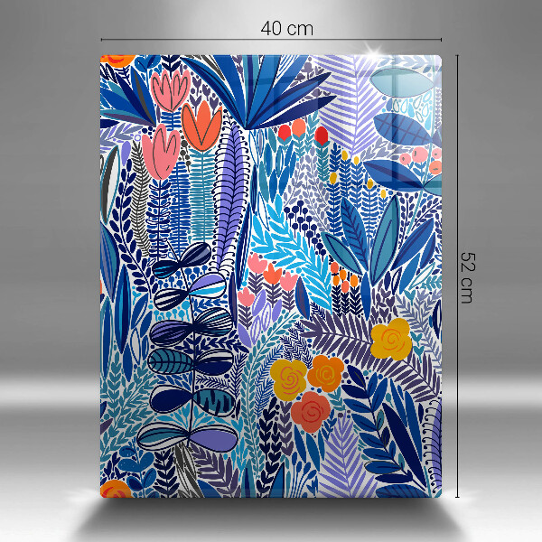 Chopping board glass Painted meadow