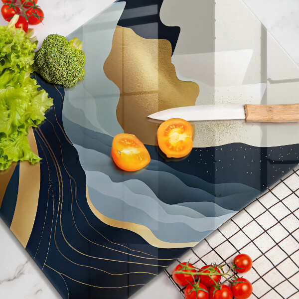 Chopping board glass Abstract mountains