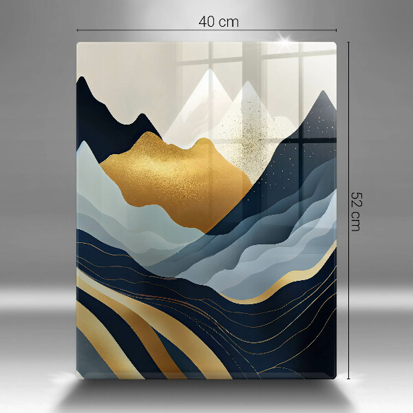 Chopping board glass Abstract mountains