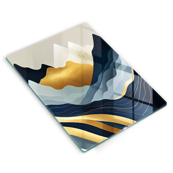 Chopping board glass Abstract mountains