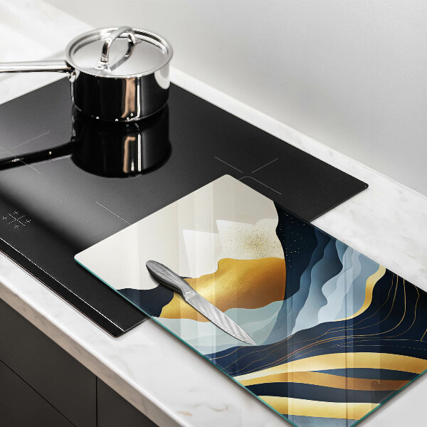 Chopping board glass Abstract mountains