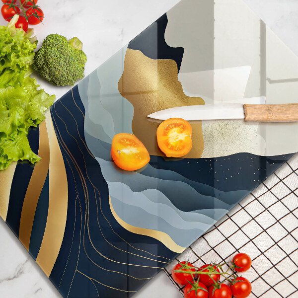 Chopping board glass Abstract mountains