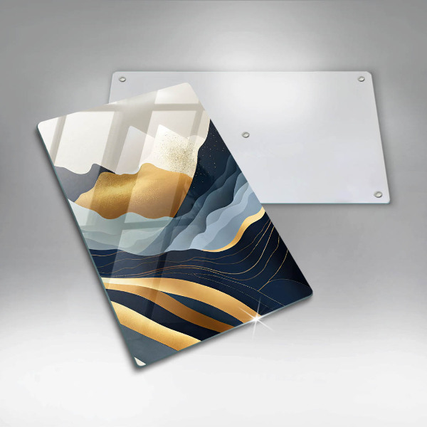 Chopping board glass Abstract mountains