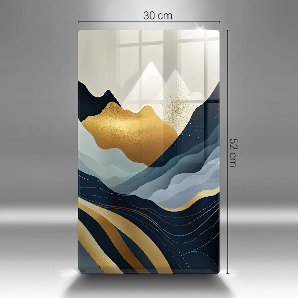 Chopping board glass Abstract mountains
