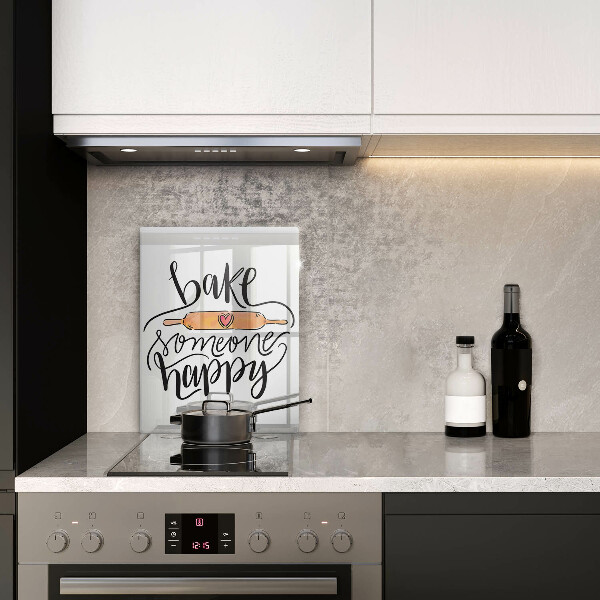 Chopping board glass Bake some happy