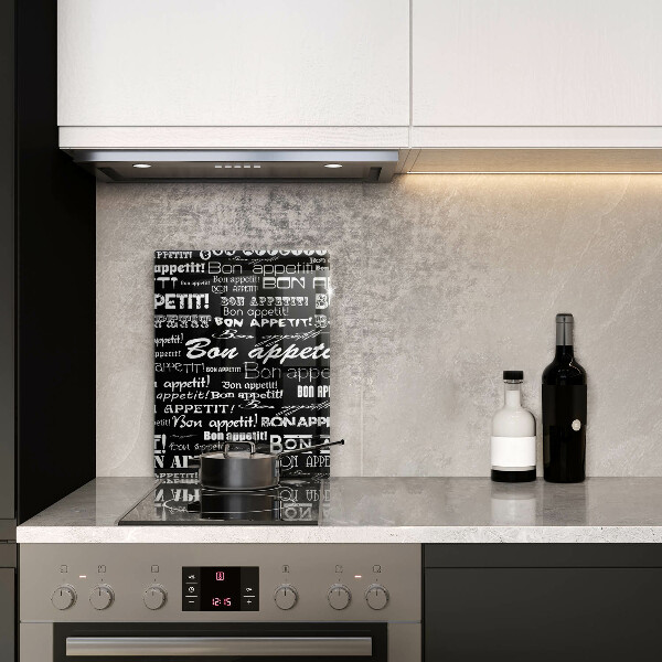 Chopping board glass Kitchen text Bon Appetit