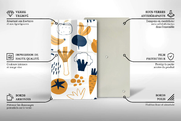 Chopping board glass Food illustration