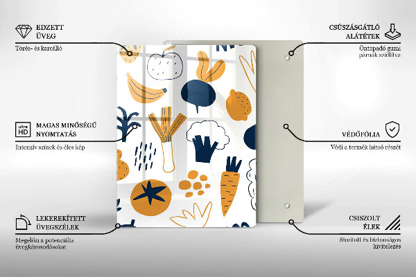 Chopping board glass Food illustration