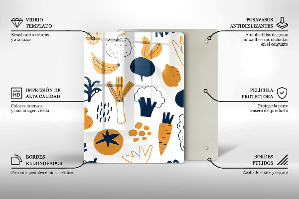 Chopping board glass Food illustration