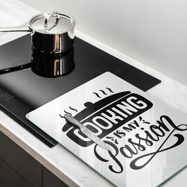 Chopping board glass Cooking is my passion