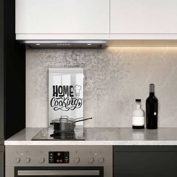 Chopping board glass Home Cooking inscription