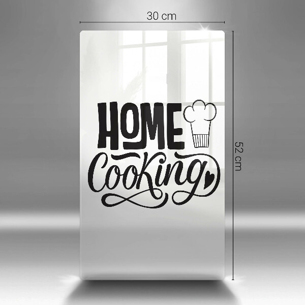 Chopping board glass Home Cooking inscription