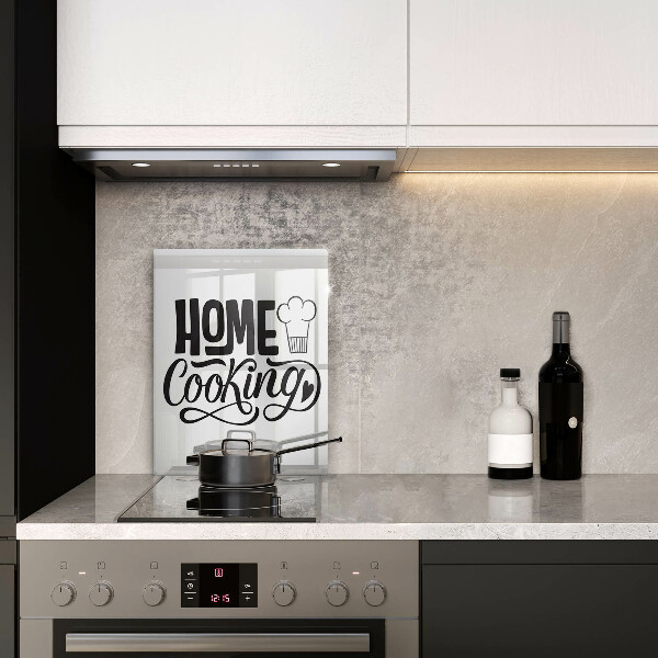Chopping board glass Home Cooking inscription