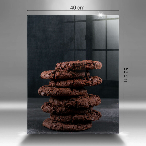 Chopping board glass Chocolate cookies