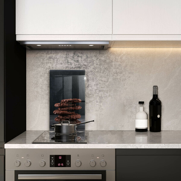Chopping board glass Chocolate cookies
