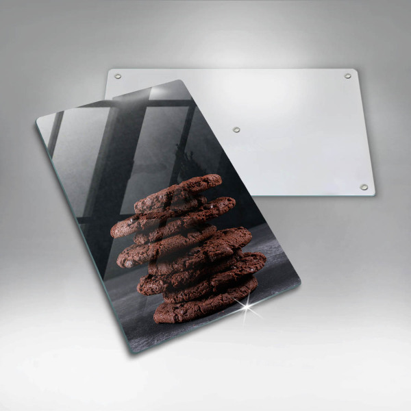 Chopping board glass Chocolate cookies
