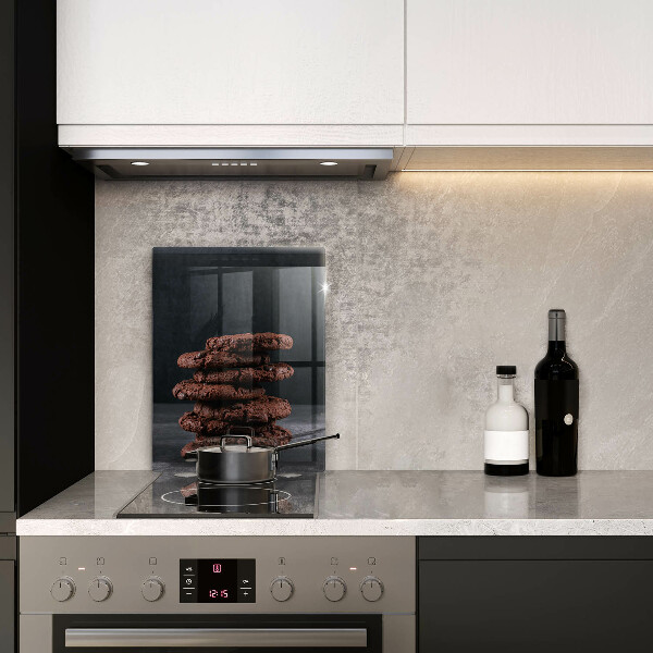 Chopping board glass Chocolate cookies