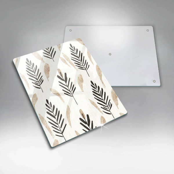 Chopping board glass Boho plants