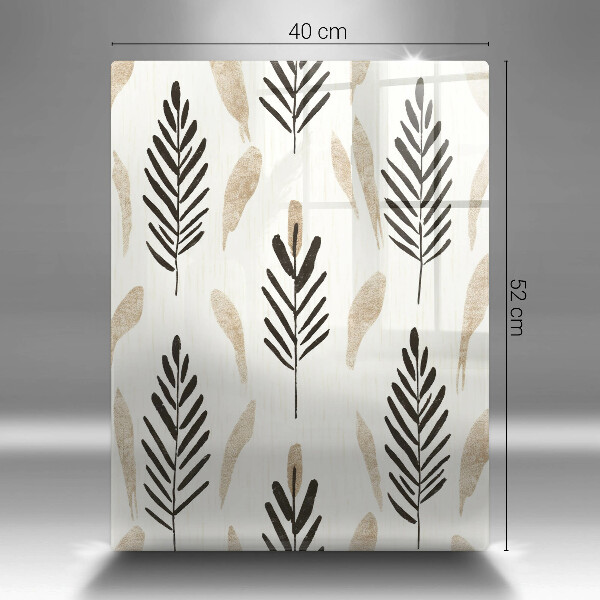 Chopping board glass Boho plants