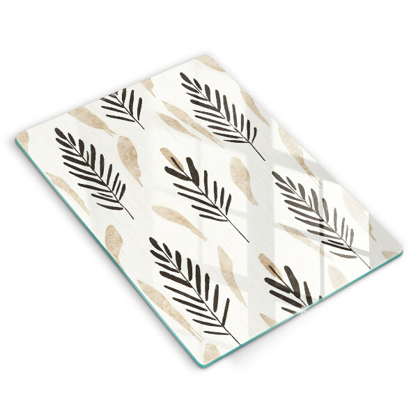 Chopping board glass Boho plants