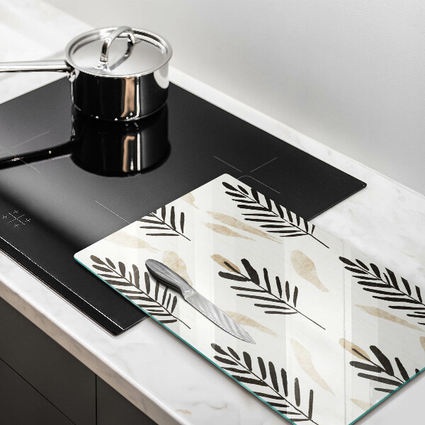 Chopping board glass Boho plants