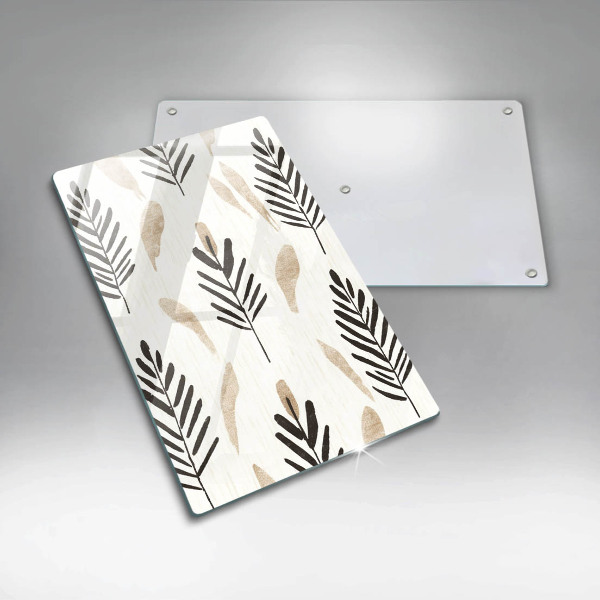 Chopping board glass Boho plants
