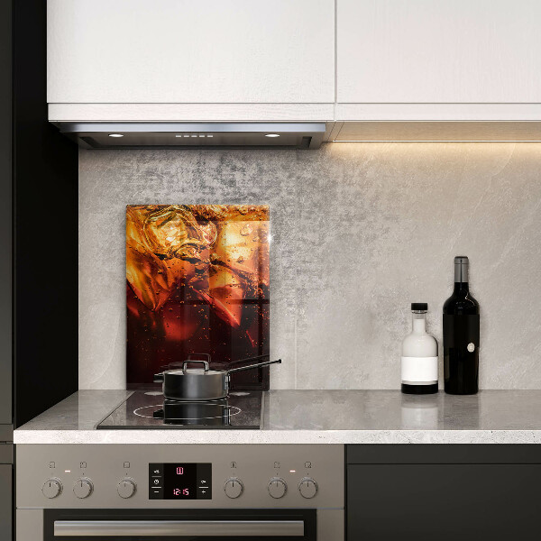 Chopping board glass Cola drink with ice