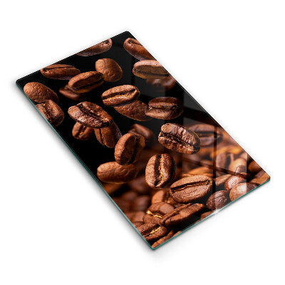Chopping board glass Brown coffee beans