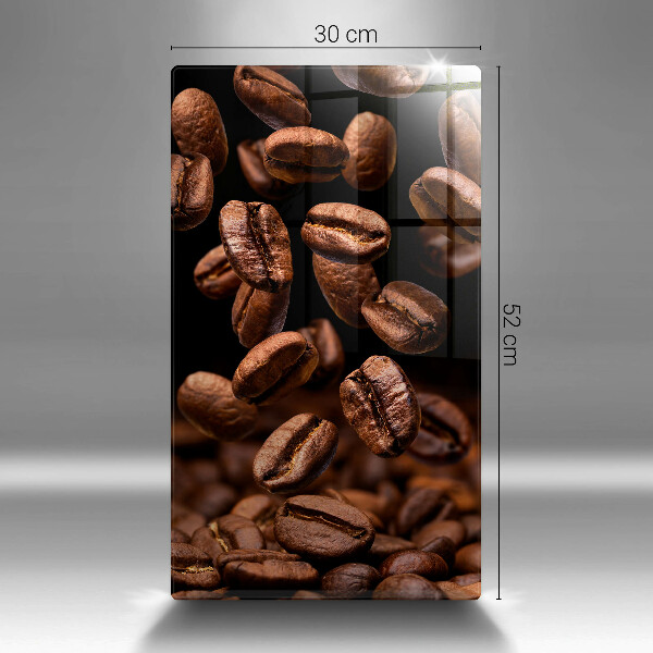 Chopping board glass Brown coffee beans
