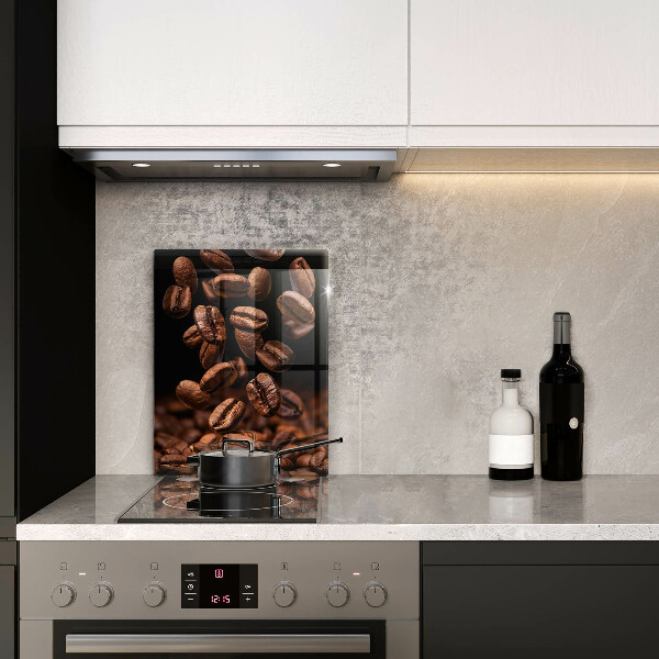 Chopping board glass Brown coffee beans