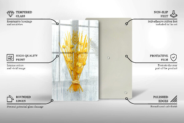 Chopping board glass Pasta