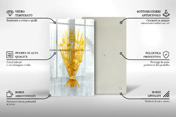 Chopping board glass Pasta