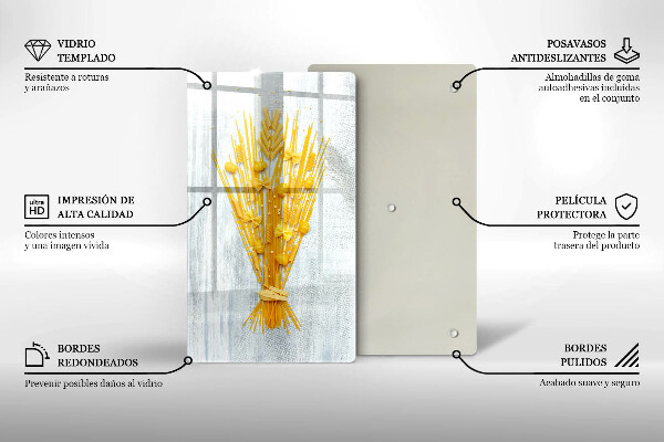 Chopping board glass Pasta