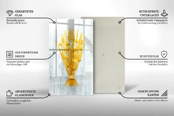 Chopping board glass Pasta