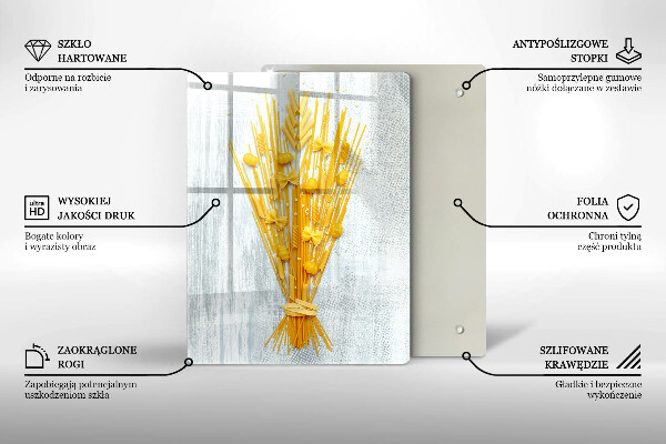 Chopping board glass Pasta