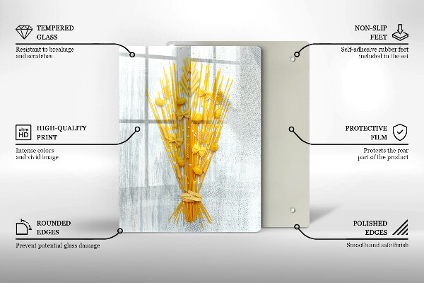 Chopping board glass Pasta