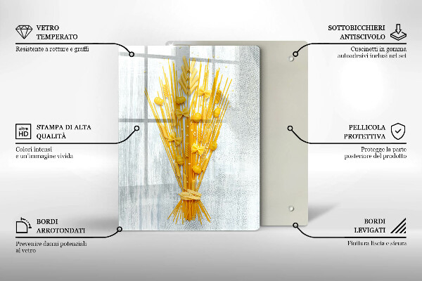 Chopping board glass Pasta