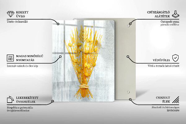 Chopping board glass Pasta