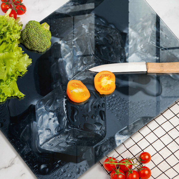 Chopping board glass Cold ice cubes