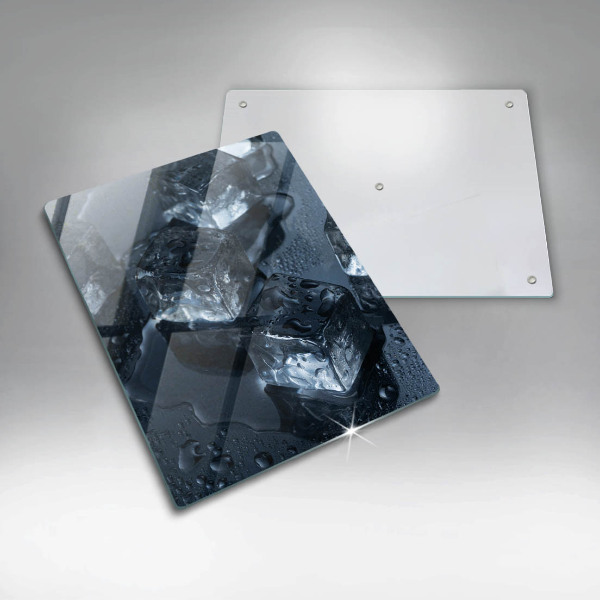 Chopping board glass Cold ice cubes