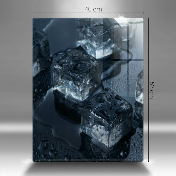 Chopping board glass Cold ice cubes