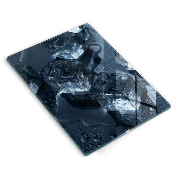 Chopping board glass Cold ice cubes