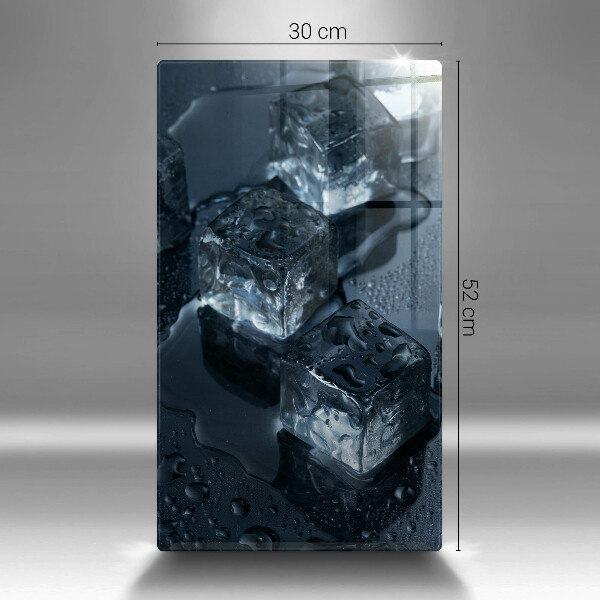 Chopping board glass Cold ice cubes