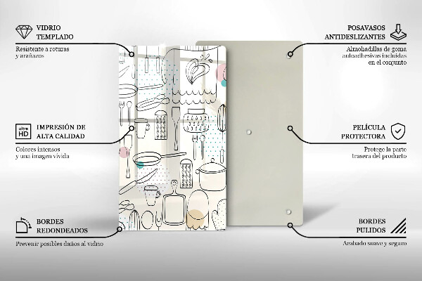 Chopping board glass Kitchen accessories
