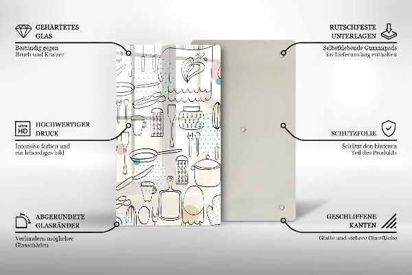 Chopping board glass Kitchen accessories
