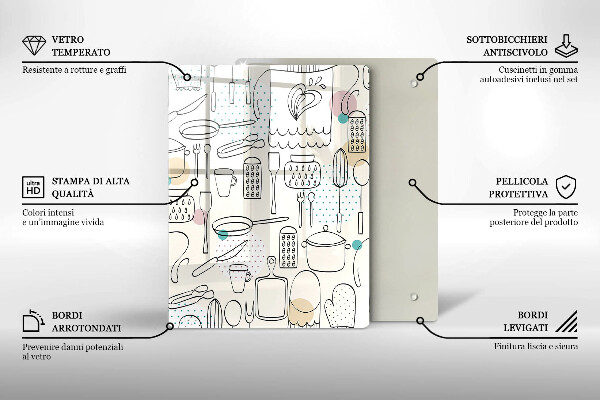 Chopping board glass Kitchen accessories