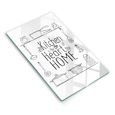 Chopping board glass Inscription, sentence
