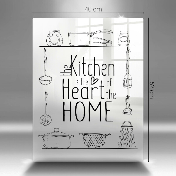 Chopping board glass Inscription, sentence