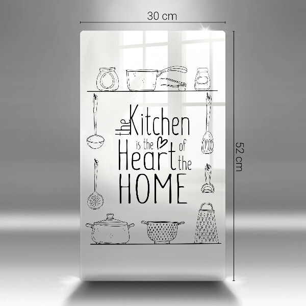 Chopping board glass Inscription, sentence